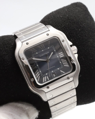 Cartier Santos Large 2021 WSSA0030 39mm Blue Dial Stainless Steel Men's Watch