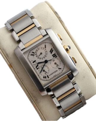 Cartier Tank Francaise Chronoflex Large Bimetal 2303 28mm Men's Watch