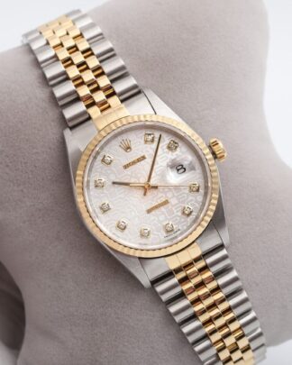 Rolex Datejust 36mm Jubilee Diamond Dial 16233 2003 Mens Watch