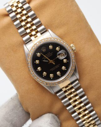 Rolex Datejust 36mm Diamond Dial & Bezel 16013 Bimetal 1983 Mens Watch