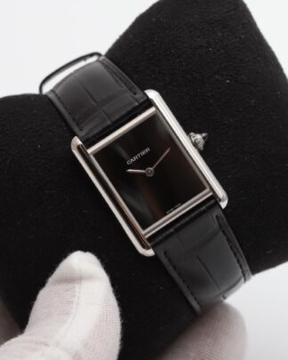Cartier Tank De Must WSTA0072 Black Dial 2022 33mm Men's Watch