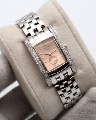 Longines Dolcevita L5.155.4 Factory Diamonds Salmon Dial 20mm 2010 Women's Watch