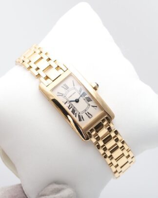 Cartier Tank Americane 18ct Yellow Gold 1710 19mm 1999 Women's Watch