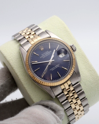 Rolex Datejust 36mm Blue Dial 16014 1978 Jubilee Bimetal Men's Watch