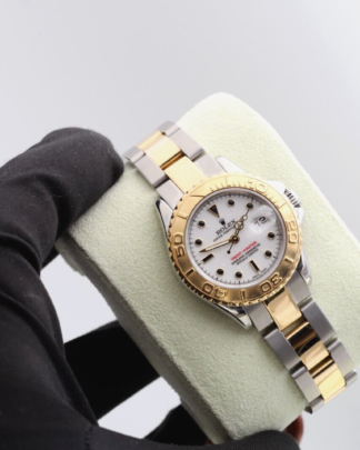 Rolex Yacht-Master 169623 29mm Bimetal White Dial 2003 Women's Watch