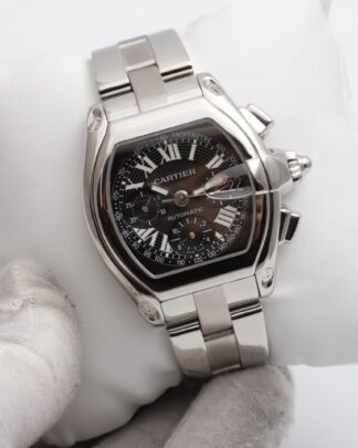 Cartier Roadster XL Chronograph 2618 W62007X6 43mm Black Dial 2013 Men's Watch