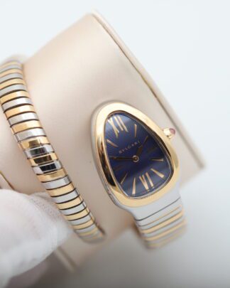 Bvlgari Bulgari Serpenti 103708 18ct Rose Gold Quartz 2019 Blue Dial Women's Watch