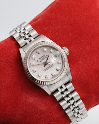 Rolex Datejust 79174 26mm Mother of Pearl Diamond Dial 2002 Women's Watch