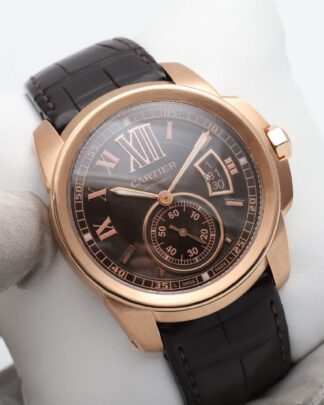 Cartier Calibre De Rose Gold W7100007 42mm Automatic 2013 Men's Watch