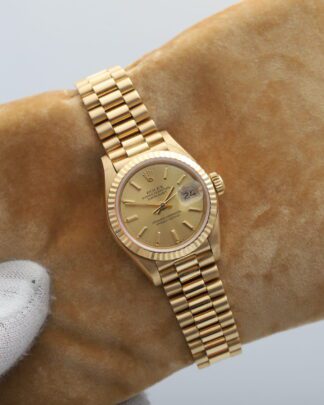 Rolex Datejust 69178 President Bracelet 18ct Yellow Gold 26mm Women's Watch