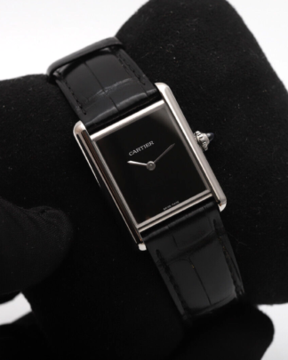 Cartier Tank De Must WSTA0072 Black Dial 2022 33mm Men's Watch