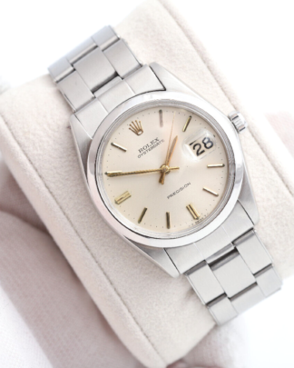 Rolex Oysterdate Precision 6694 Silver Dial 34mm 1960 Oyster Bracelet Mens Watch