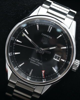 Tag Heuer Carrera Calibre 7 WAR2010.BA0723 GMT 41mm Black Dial Men's Watch