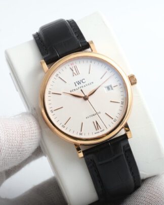 IWC Portofino IW356504 18ct Rose Gold Automatic 40mm White Dial Men's Watch
