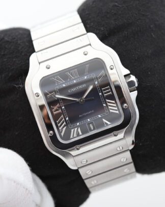 Cartier Santos De Cartier WSSA0030 Large 2022 Blue Dial Full Set Men's Watch
