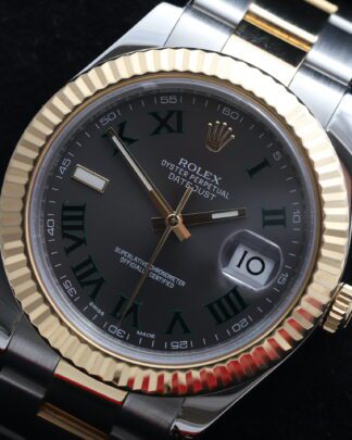 Rolex Datejust II 116333 Wimbledon Dial 18ct Yellow Gold 2015 41mm Men's Watch