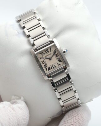 Cartier Tank Francaise W51008Q3 2384 White Dial 20mm Quartz Ladies Watch
