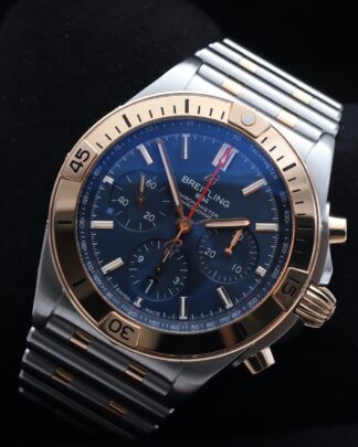 Breitling Chronomat 42 B01 UB0134101C1U1 Rose Gold 2023 Blue Dial Men's Watch