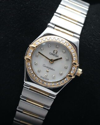 Omega Constellation 1365.75.00 Factory Diamond Bezel & MOP Dial Women's Watch