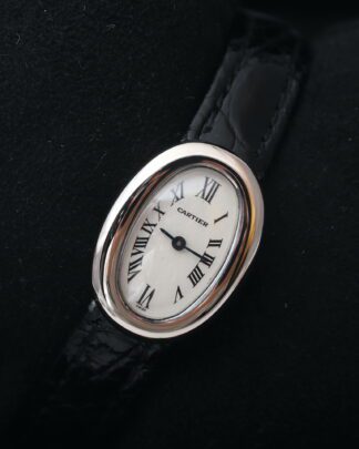 Cartier Baignoire Mini 18ct White Gold 2369 18x25mm Quartz Women's Watch