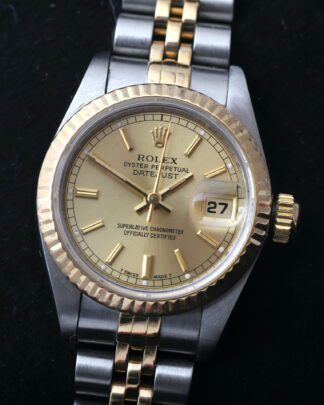 Rolex Lady-Datejust 69173 Gold/Steel Champagne Dial 26mm Women's Watch