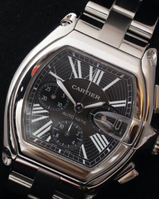 Cartier Roadster XL Chronograph W62020X6/2618 43mm Black Dial Men's Watch