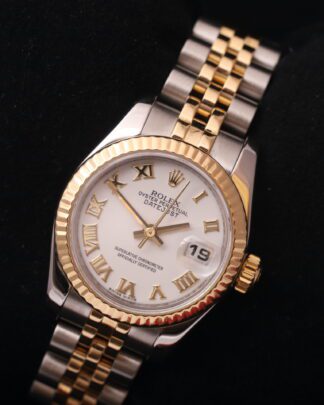 Rolex Lady-Datejust 179173 Concealed Clasp White Roman Dial 26mm Women's Watch