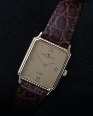 Baume & Mercier 18ct Yellow Gold Quartz Champagne Dial 20x22mm Women's Watch