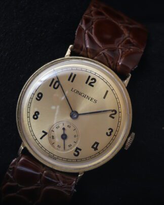 Longines Vintage 18ct Yellow Gold Manual Wind Champagne Dial 30mm Women's Watch