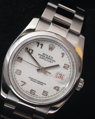 Rolex Datejust 36 116200 White Dial Roulette Date Smooth Bezel Men's Watch