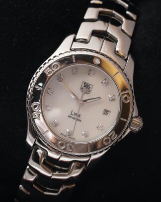 Tag Heuer Link Lady WJ1319 Mother of Pearl Diamond Dial 27mm 2013 Women's Watch