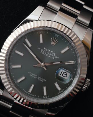 Rolex Datejust 41 Mint Green Baton Dial UNWORN 2024 126334 Men's Watch