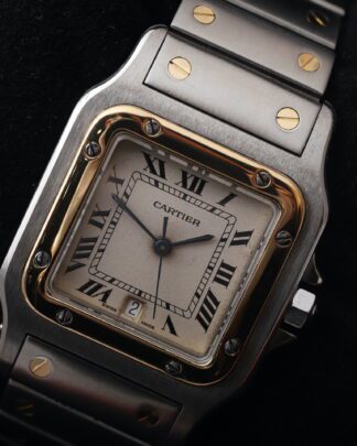 Cartier Santos Galbee 187901 Steel & Gold 29mm White Dial Quartz Men's Watch