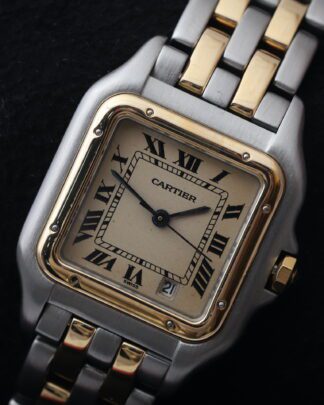 Cartier Panthere Mid Size 187949 Two Row 18ct Yellow Gold 27mm Ladies Watch