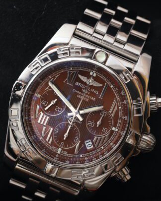 Breitling Chronomat 44mm AB0110 Rare Brown Dial 2018 Stainless Steel Men's Watch