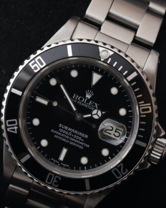 Rolex Submariner Date 16610 Stainless Steel 40mm Black Dial 1987 Men's Watch