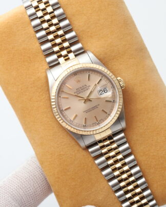 Rolex Datejust 36mm Steel & Gold 16233 Full Set Factory Dial Men's Watch