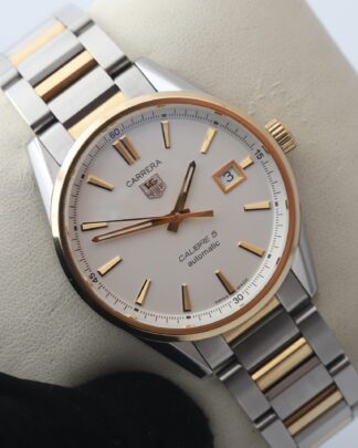 Tag Heuer Carrera Calibre 5 WAR215B Automatic 39mm White Dial Men's Watch
