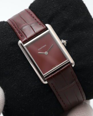 Cartier Must De Cartier WSTA0054 / 4323 Burgundy Red Mens Watch
