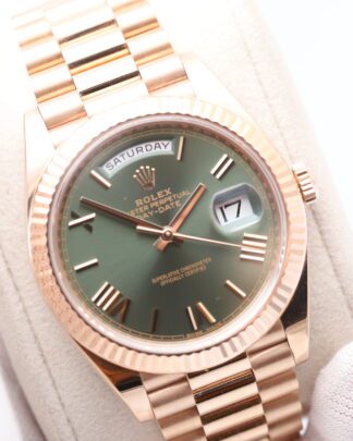 Rolex Day-Date 40 228235 Automatic Rose Gold Olive Green 40mm 2016 Mens Watch