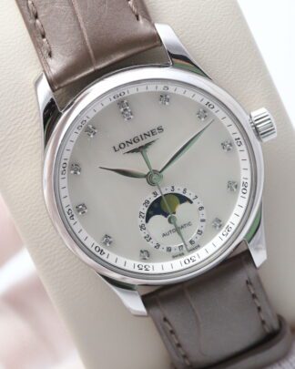 Longines Master Collection Mother Of Pearl Diamonds Dial 34mm L24094874 Womens Watch