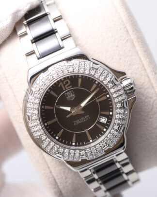 Tag Heuer Formula 1 WAH1214 Diamond Bezel Black Ceramic & Steel Women’s Watch