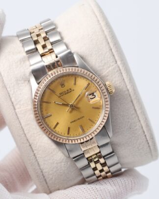 Rolex Oysterdate 6466 31mm Champagne Dial Steel & Gold Women’s Watch