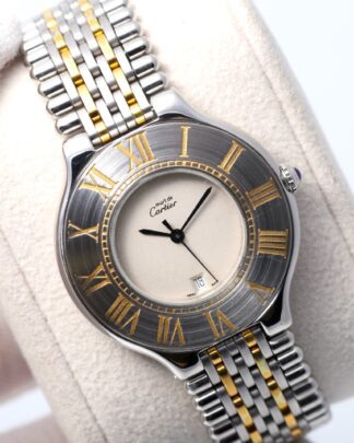 Cartier Must De Cartier 21 Quartz 9011 White Dial 35mm XL Men's Watch