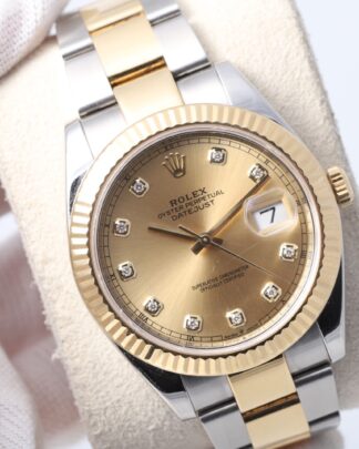 Rolex Datejust 41 Bimetal 126333 2016 Oyster Bracelet Champagne Dial Men's Watch