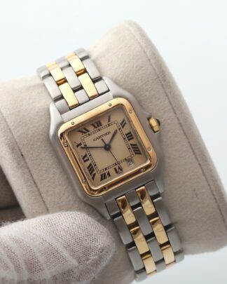 Cartier Panthere 187949 White 18ct Gold & Steel 27mm Two Row Women’ s Watch