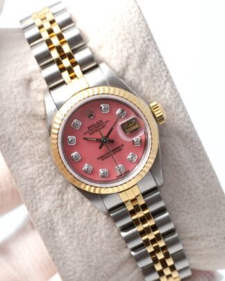 Rolex Datejust 69173 26mm Pink Diamond Dial Gold & Stainless Steel Women’s Watch