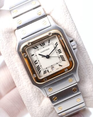 Cartier Santos Galbee Bimetal 1566 29mm Quartz 1990's Watch