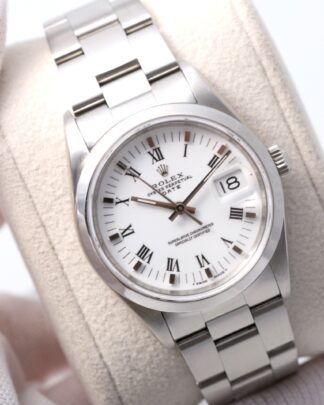 Rolex Oyster Date 15200 White Roman Numerals 1990 Stainless Steel Men’ s Watch