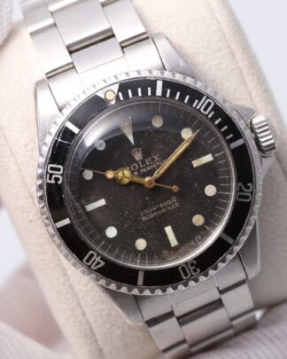 Rolex Submariner 5513 Vintage Acrylic 1963 Pointed Crown Guard 40mm Mens Watch